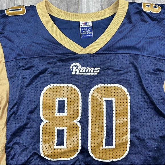 Champion Isaac Bruce St. Louis RAMS Football Jersey LA Rams Youth Size XL - Picture 4 of 12